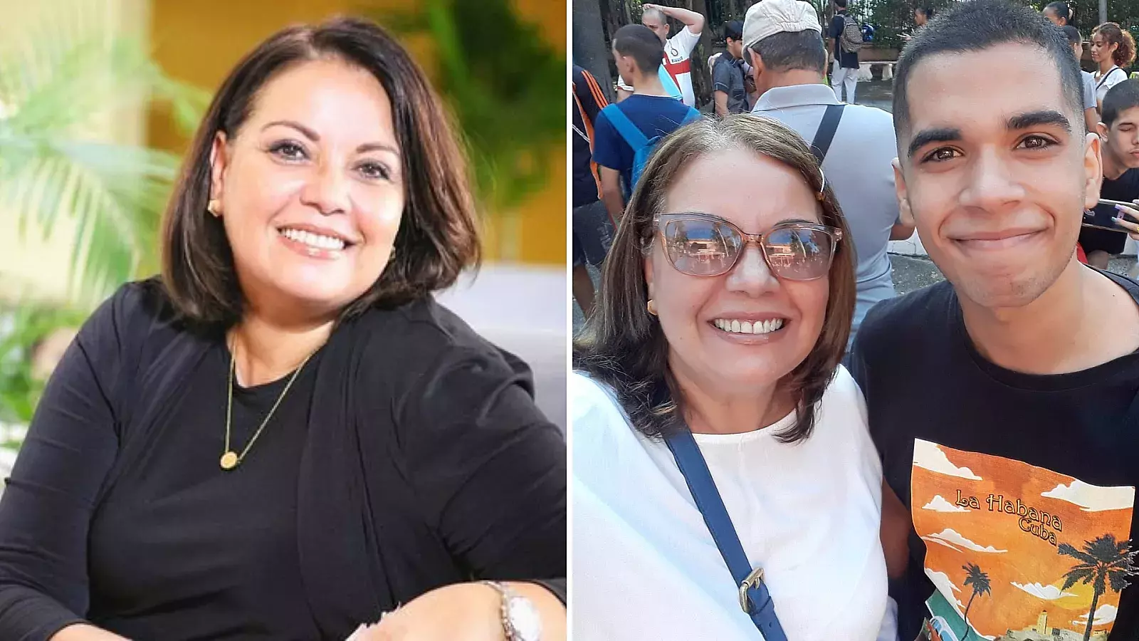 Agnés Becerra, exconductora del NTV con su hijo en Cuba