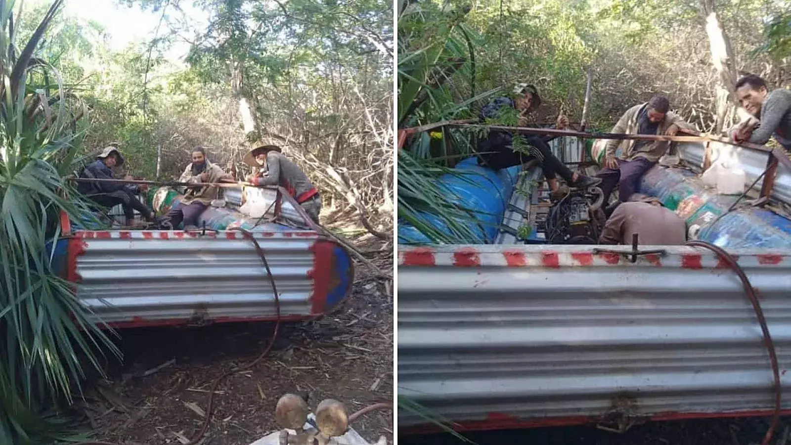 En la embarcación rústica con motor de tractor, que salió desde el municipio Martí, iban dos mujeres y 23 hombres