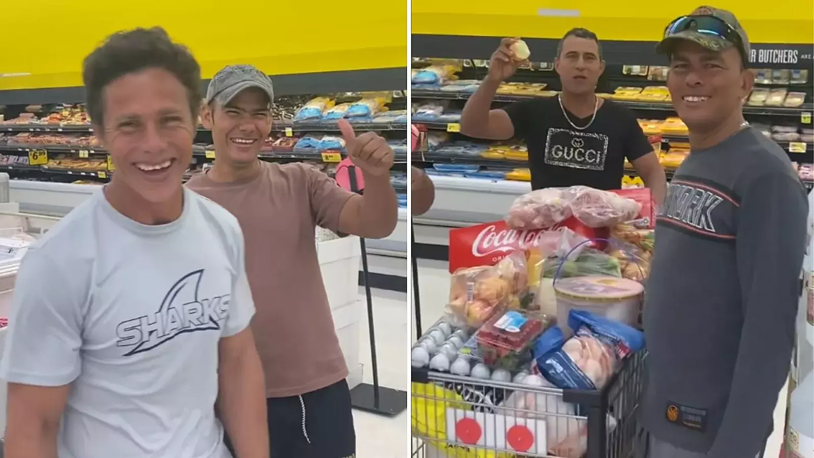 Balseros en supermercado de Miami