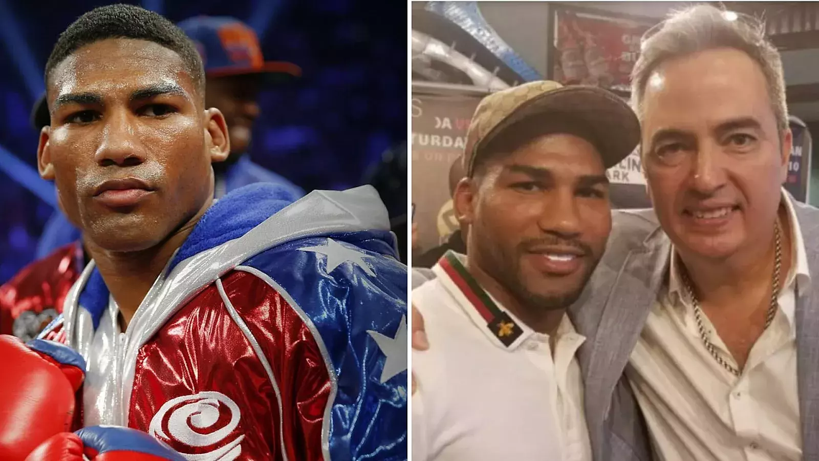 Yuriorkis Gamboa, boxeador cubano y su manager
