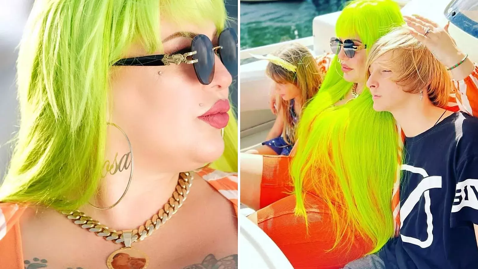 Diosa de Cuba con sus hijos en Miami