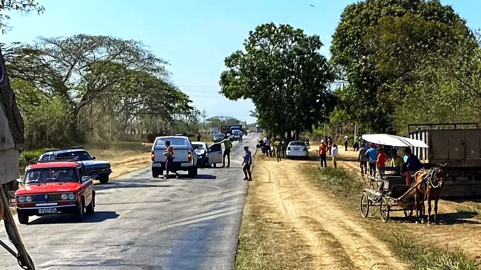 Escena del crimen en la Carretera Central