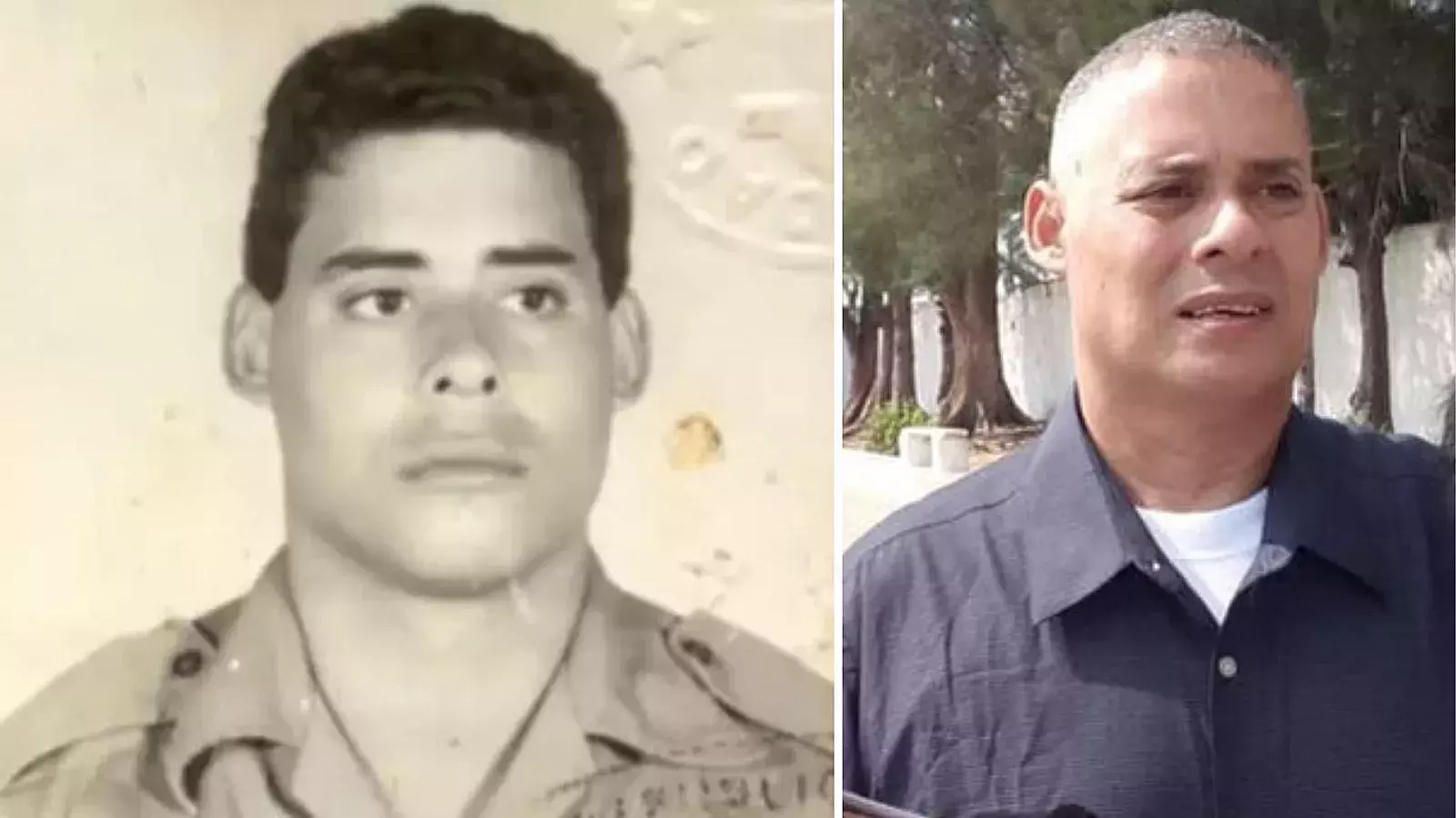 Humberto Real Suárez, antes y después de estar en la cárcel.