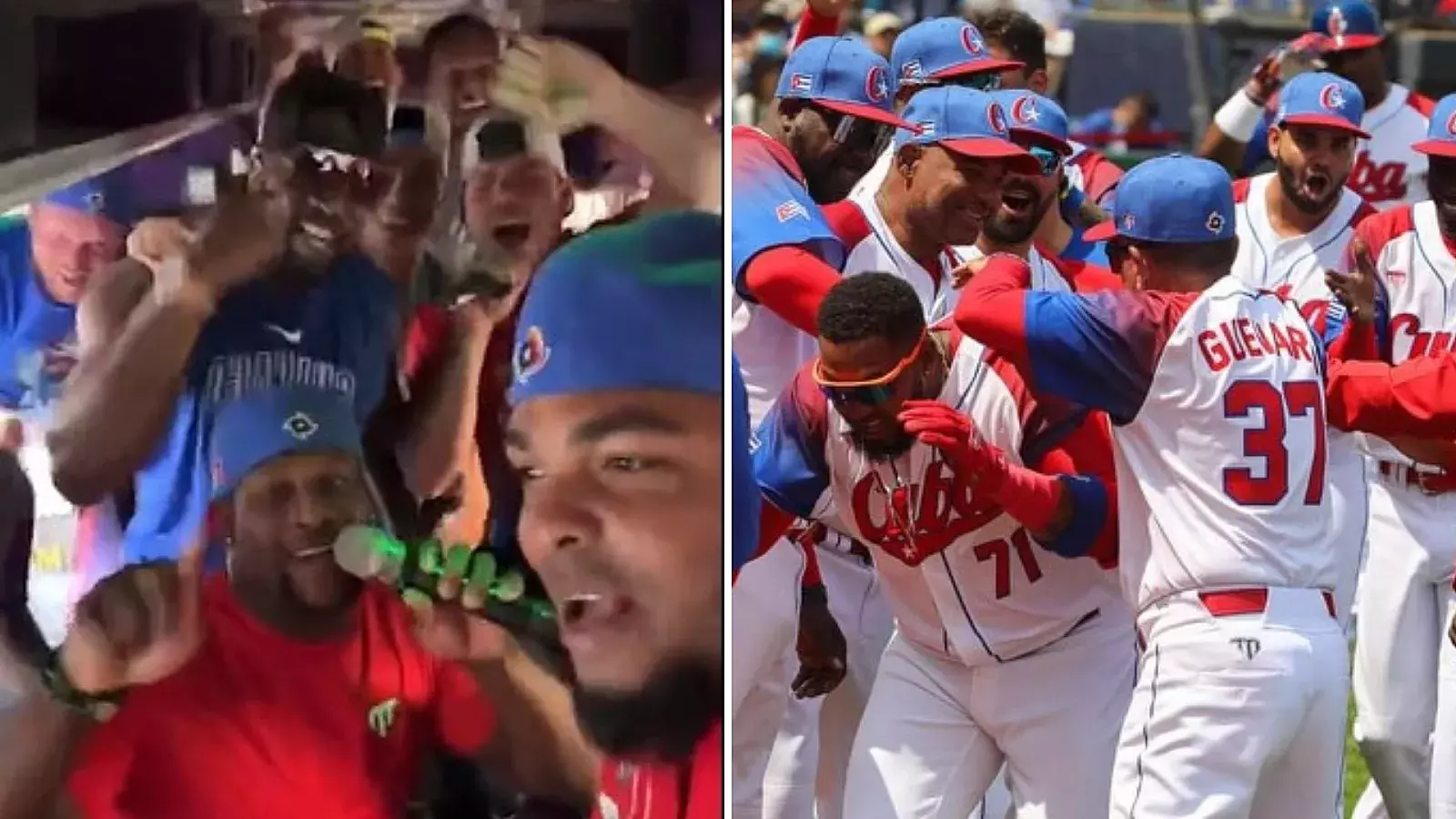 Peloteros cubanos festejan pase a cuartos