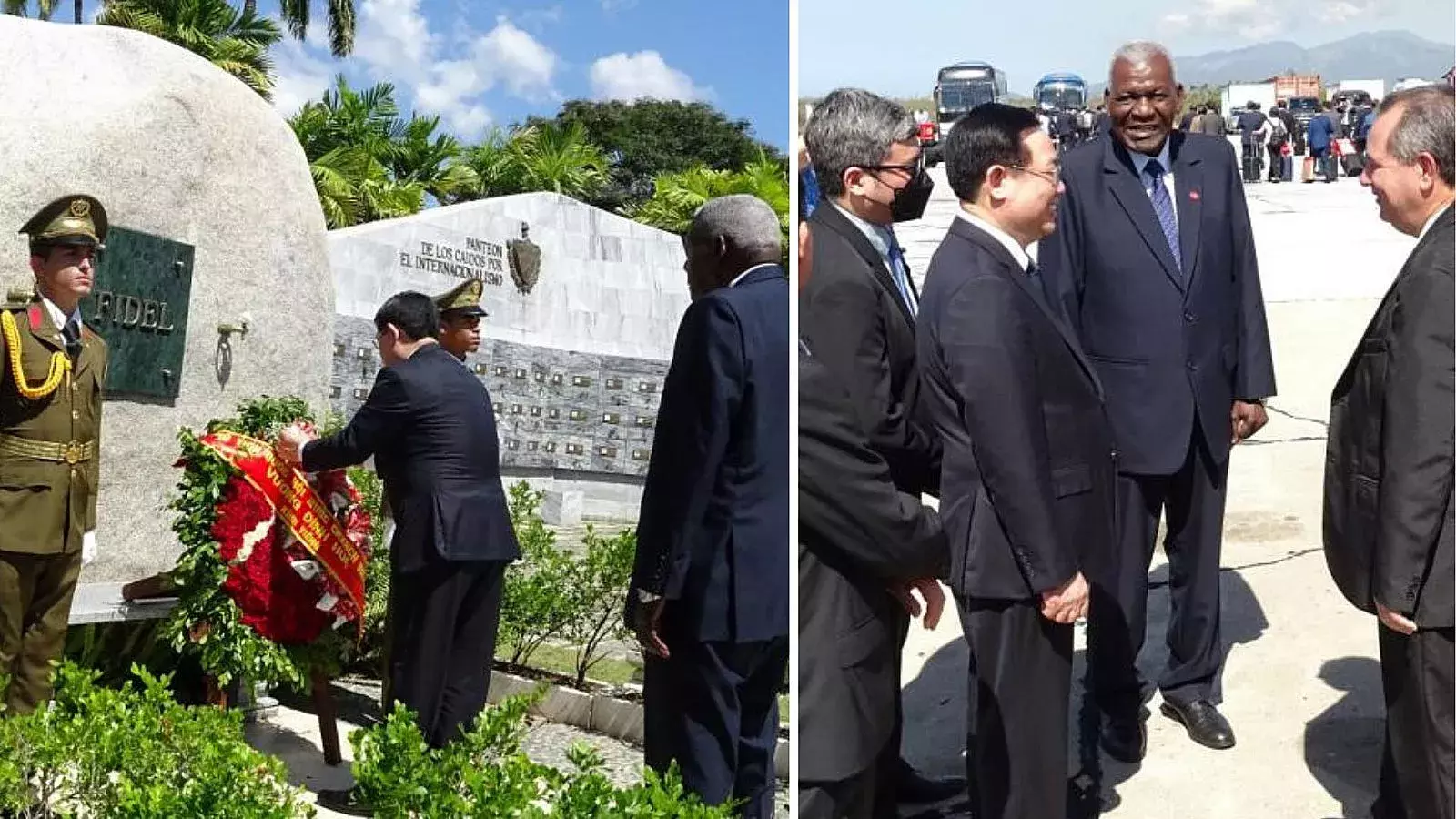 Presidentes de los parlamentos de Cuba y Vietnam.