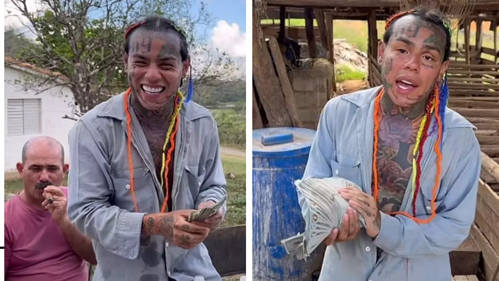 Tekashi 6ix9ine agradece a familia cubana que lo acogió y regala miles de dólares