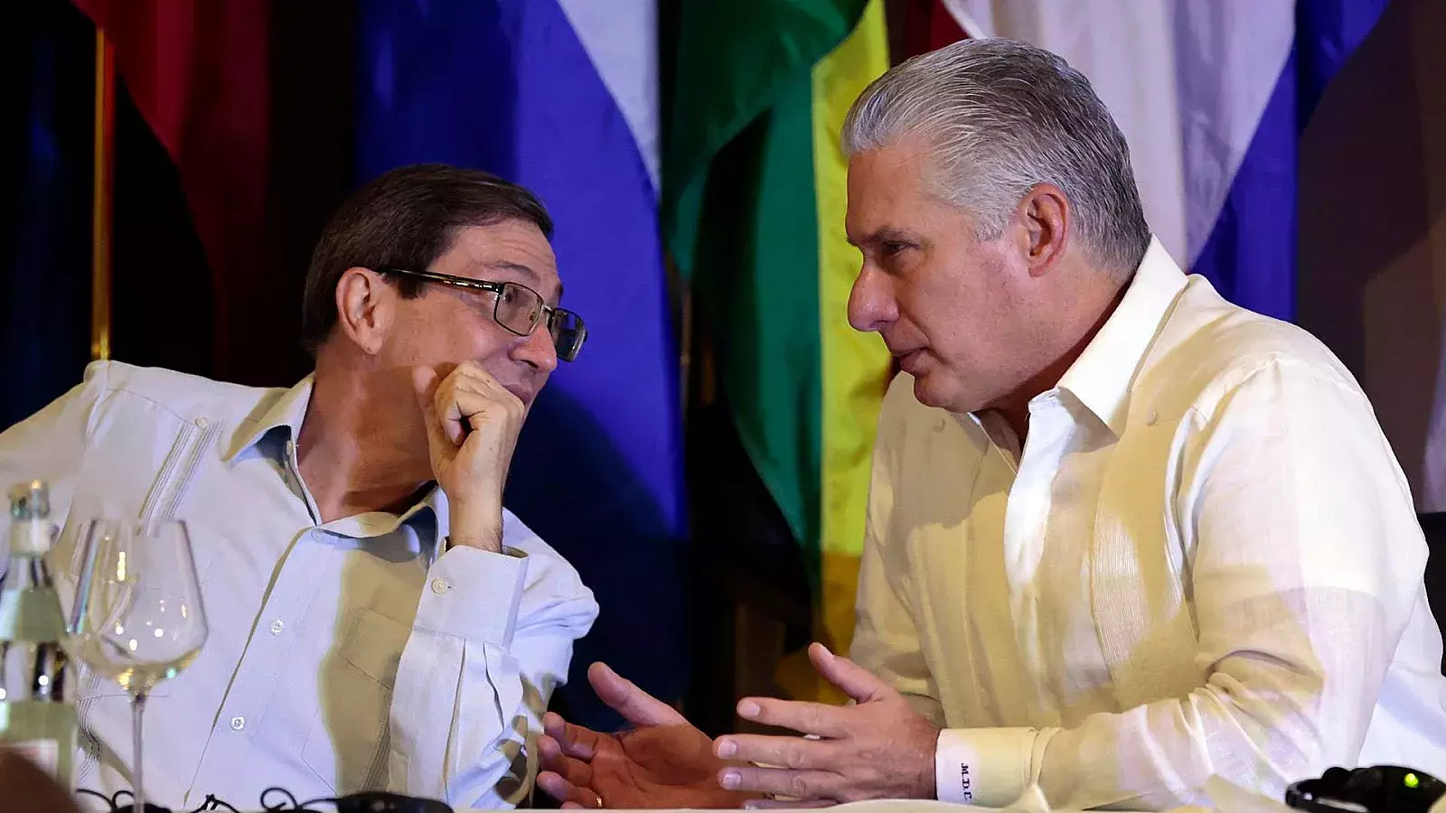 Bruno Rodríguez Parrilla y Miguel Díaz-Canel