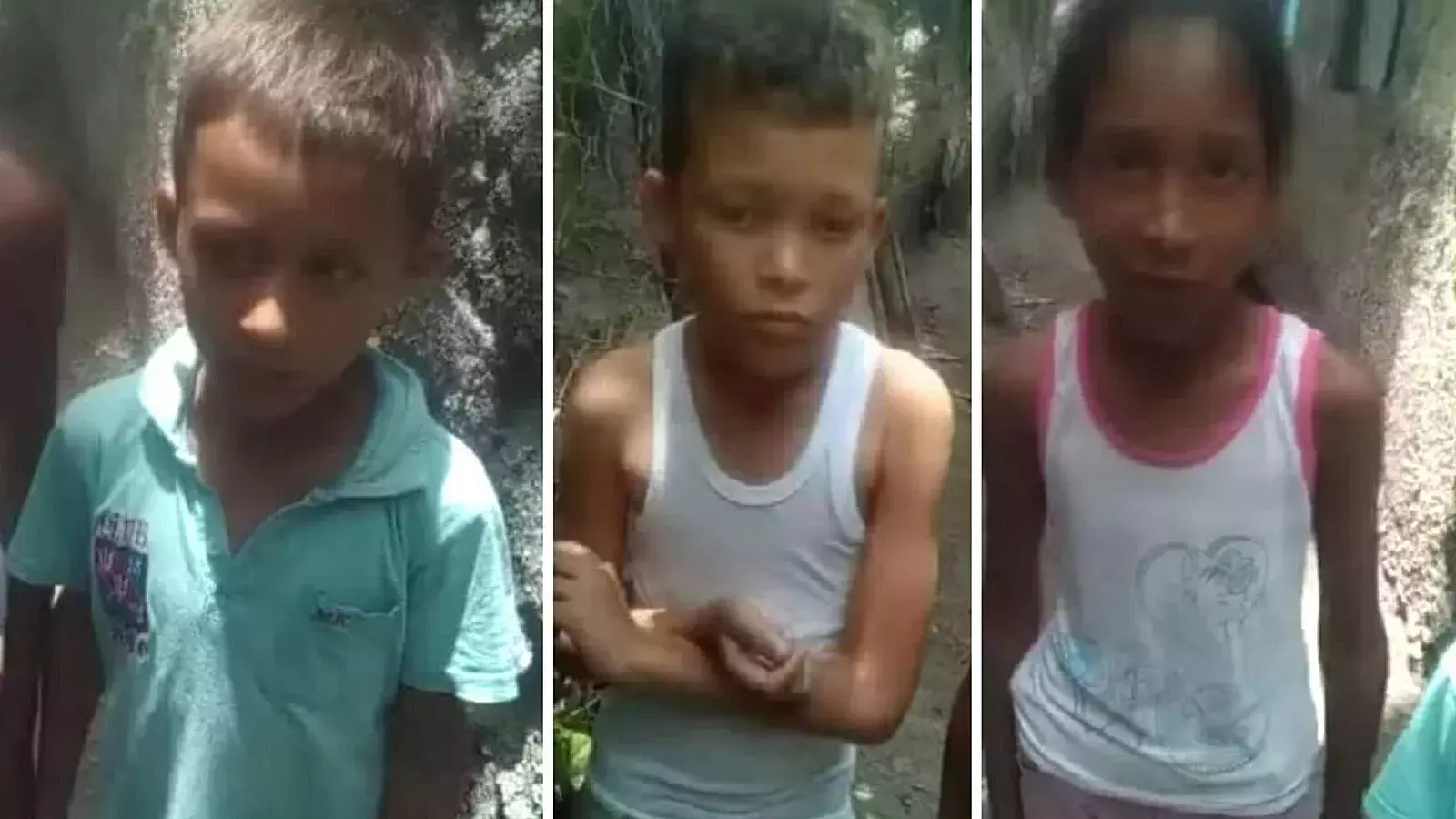 Niños cubanos con hambre en Manzanillo.