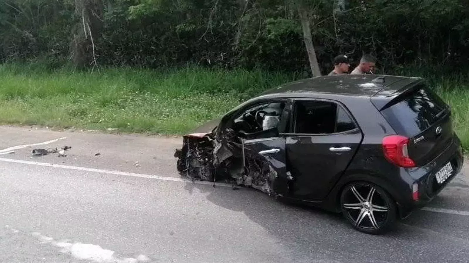 Imágenes de accidente en Alamar