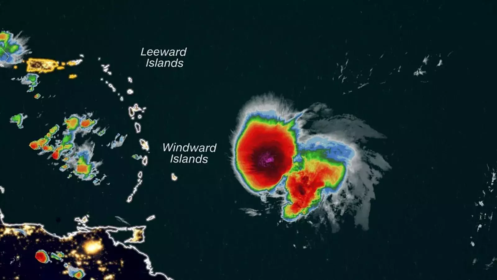 Imagen satelital de la Tormenta Bret