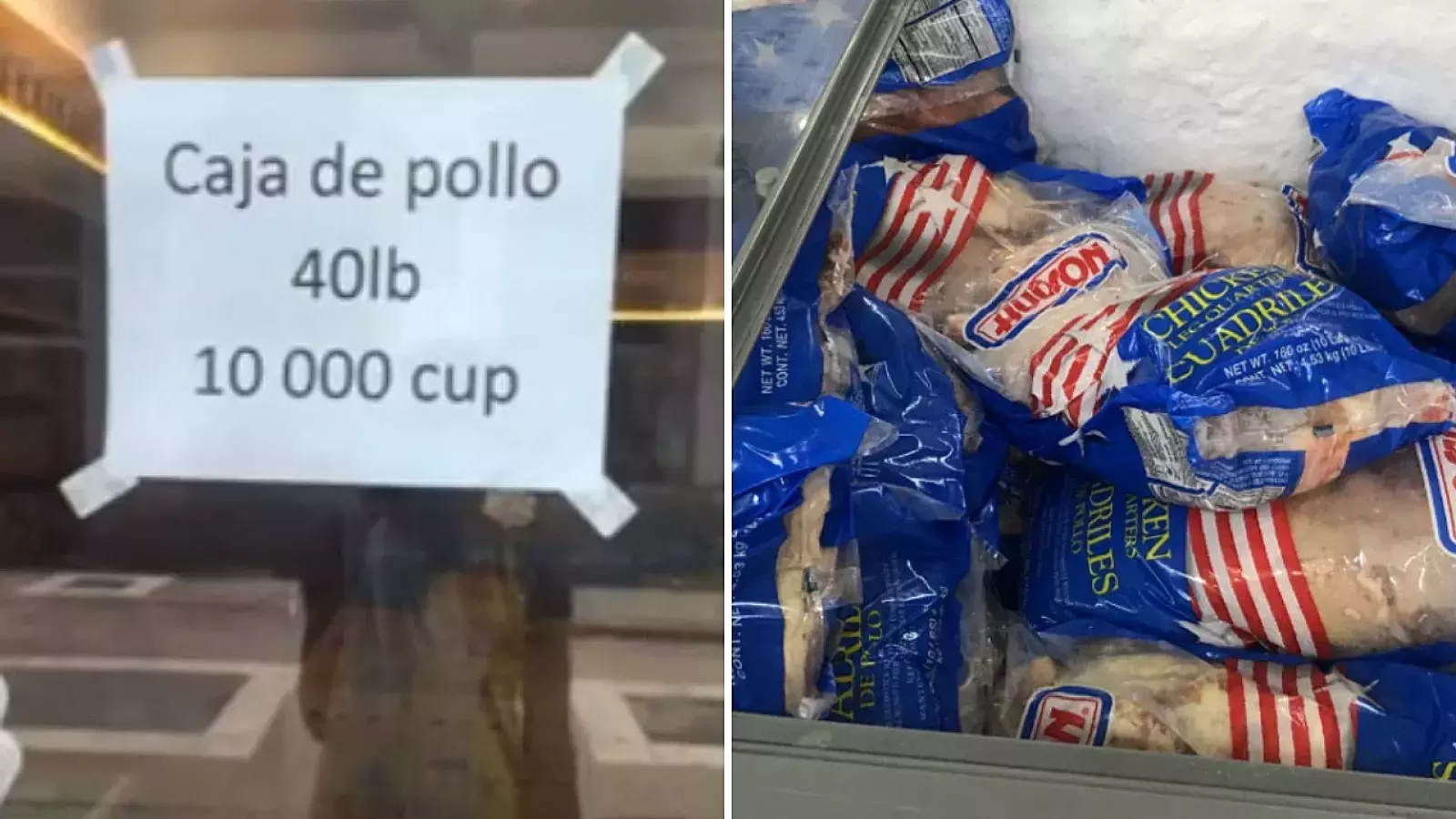 Venta de pollo en Cuba