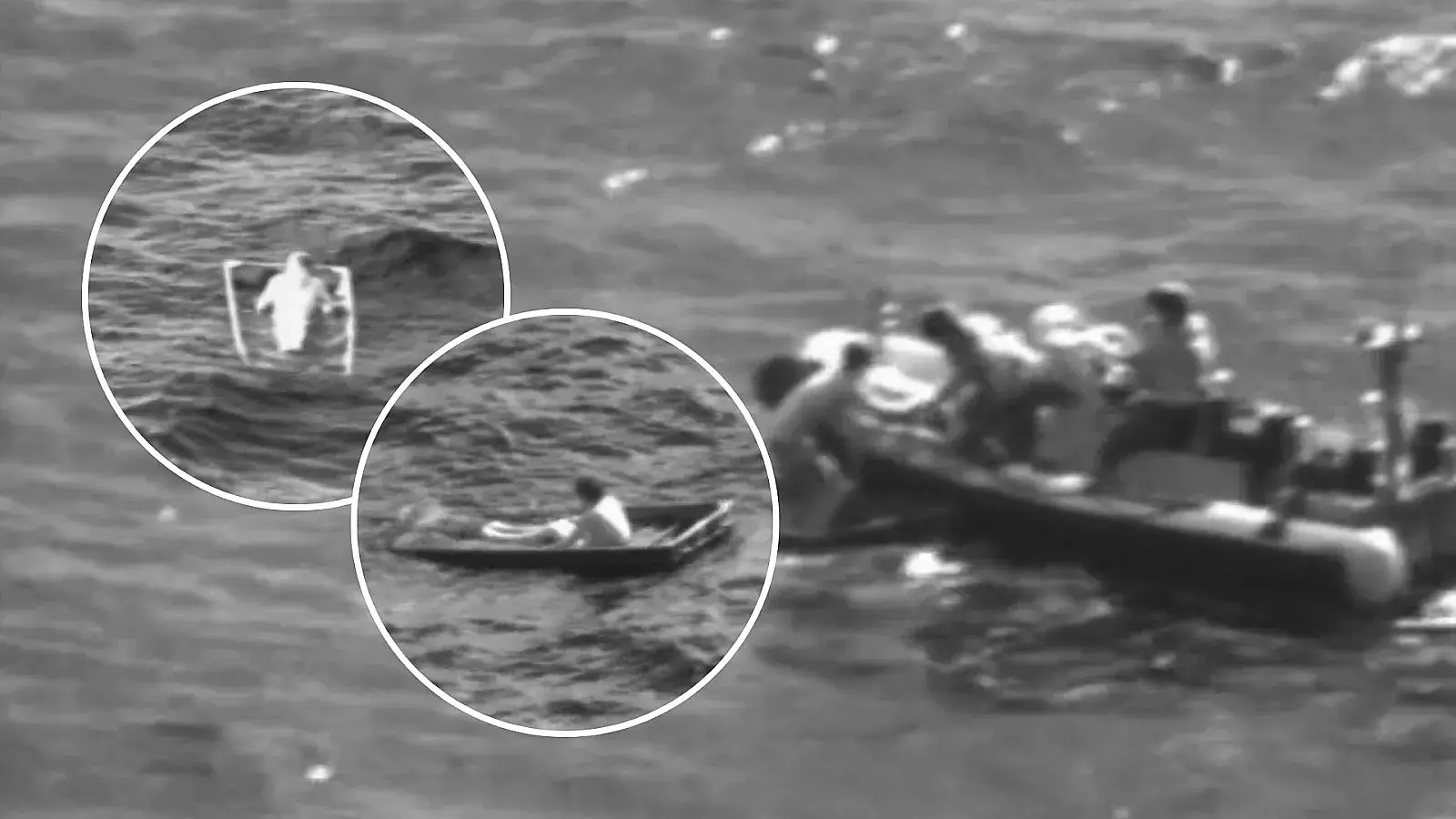VIDEO: Rescatan a joven de Florida que estaba flotando en el mar en bote parcialmente sumergido
