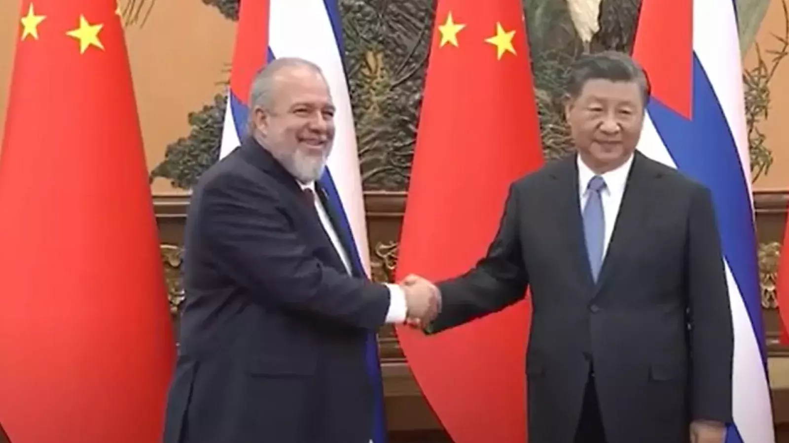 Manuel Marrero y Xi Jinping