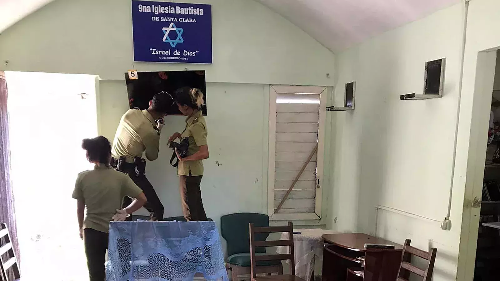 Reportan robo en Novena Iglesia Bautista de Santa Clara