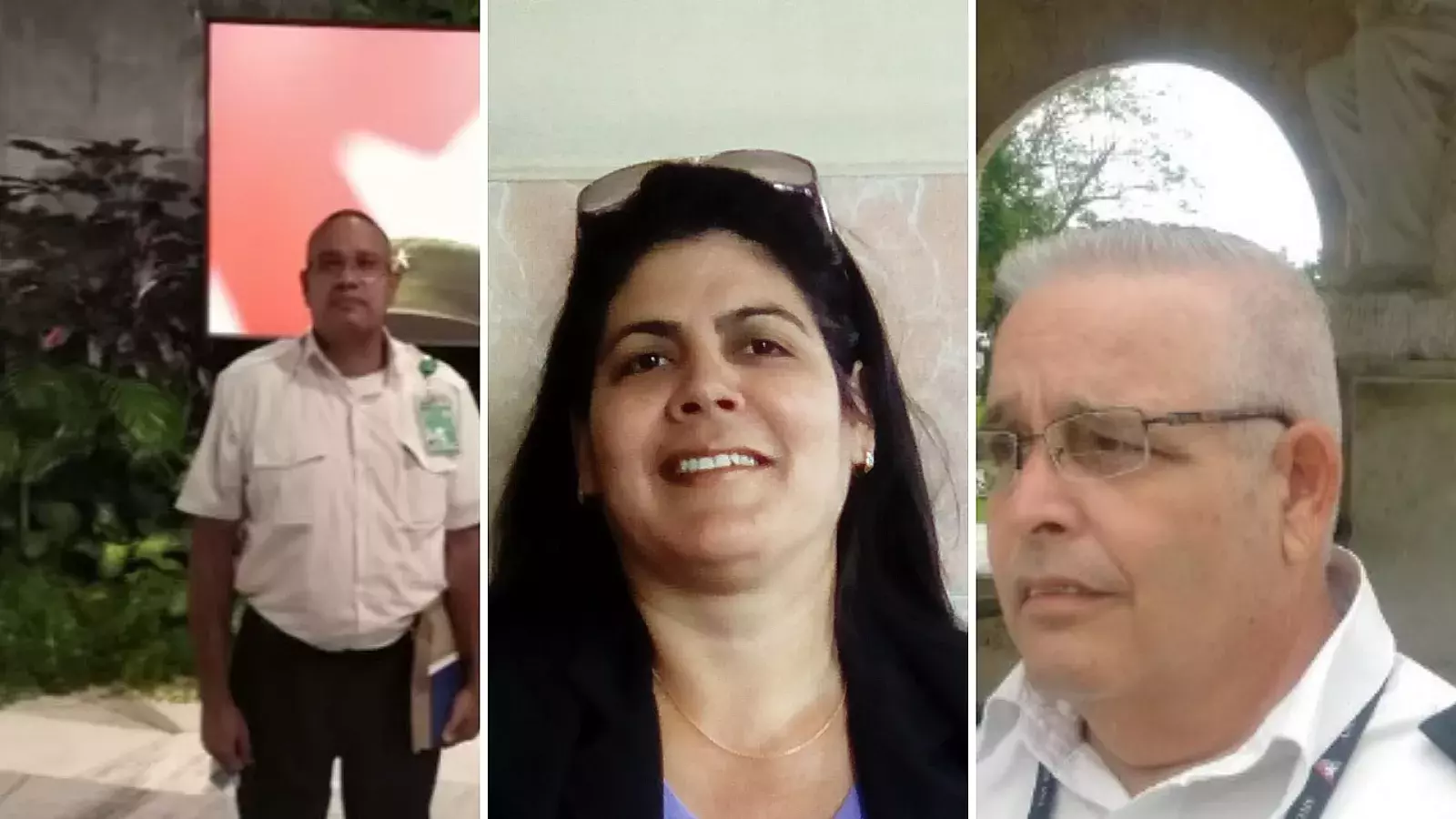 Algunos de los funcionarios del régimen que visitaron el Aeropuerto de Miami