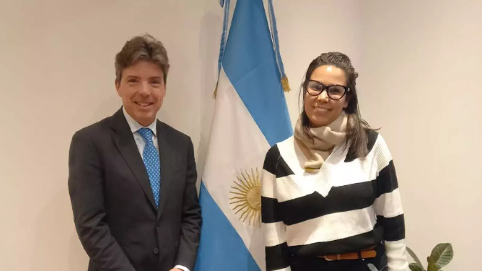 Leopoldo Sahores junto a Camila Rodríguez