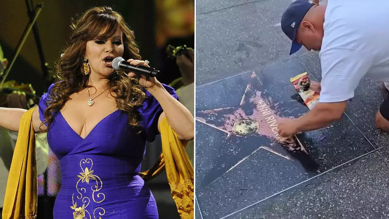 Vandalizan la estrella de Jenni Rivera en el Paseo de la Fama de Hollywood