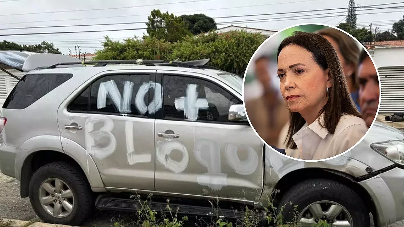 ¡INSÓLITO! Vandalizan y cortan frenos de vehículos en los que viaja María Corina Machado y su equipo