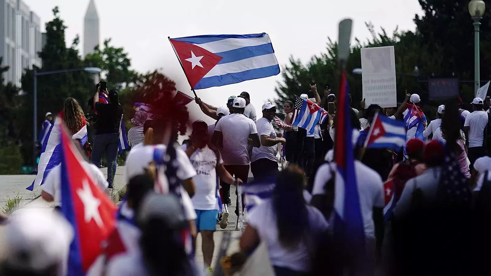 Protestas del exilio cubano en Washington DC, Estados Unidos