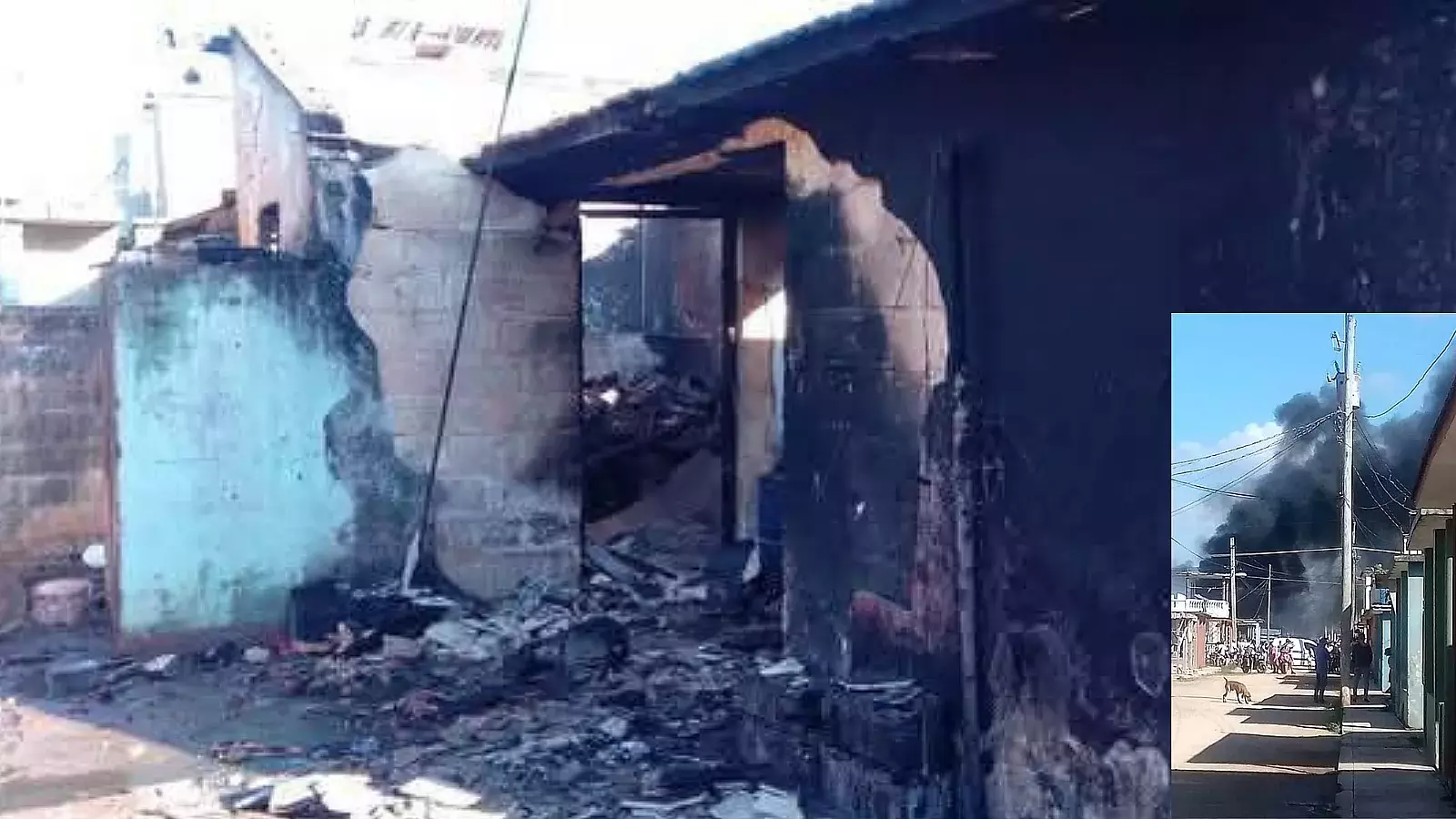 Incendio en vivienda de Las Cañas, Artemisa