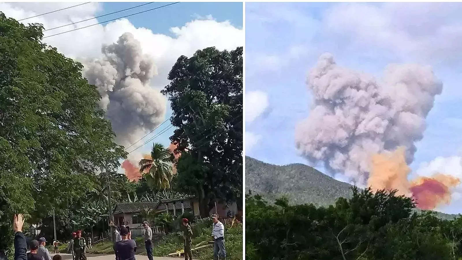 Imágenes de las explosiones en unidad militar de Holguín