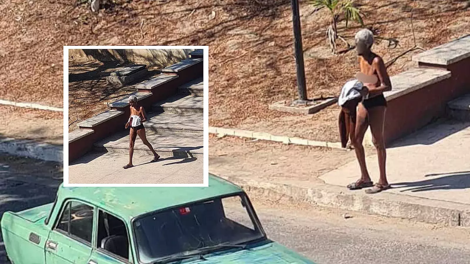 Señora lleva varios días deambulando semidesnuda en Santiago de Cuba