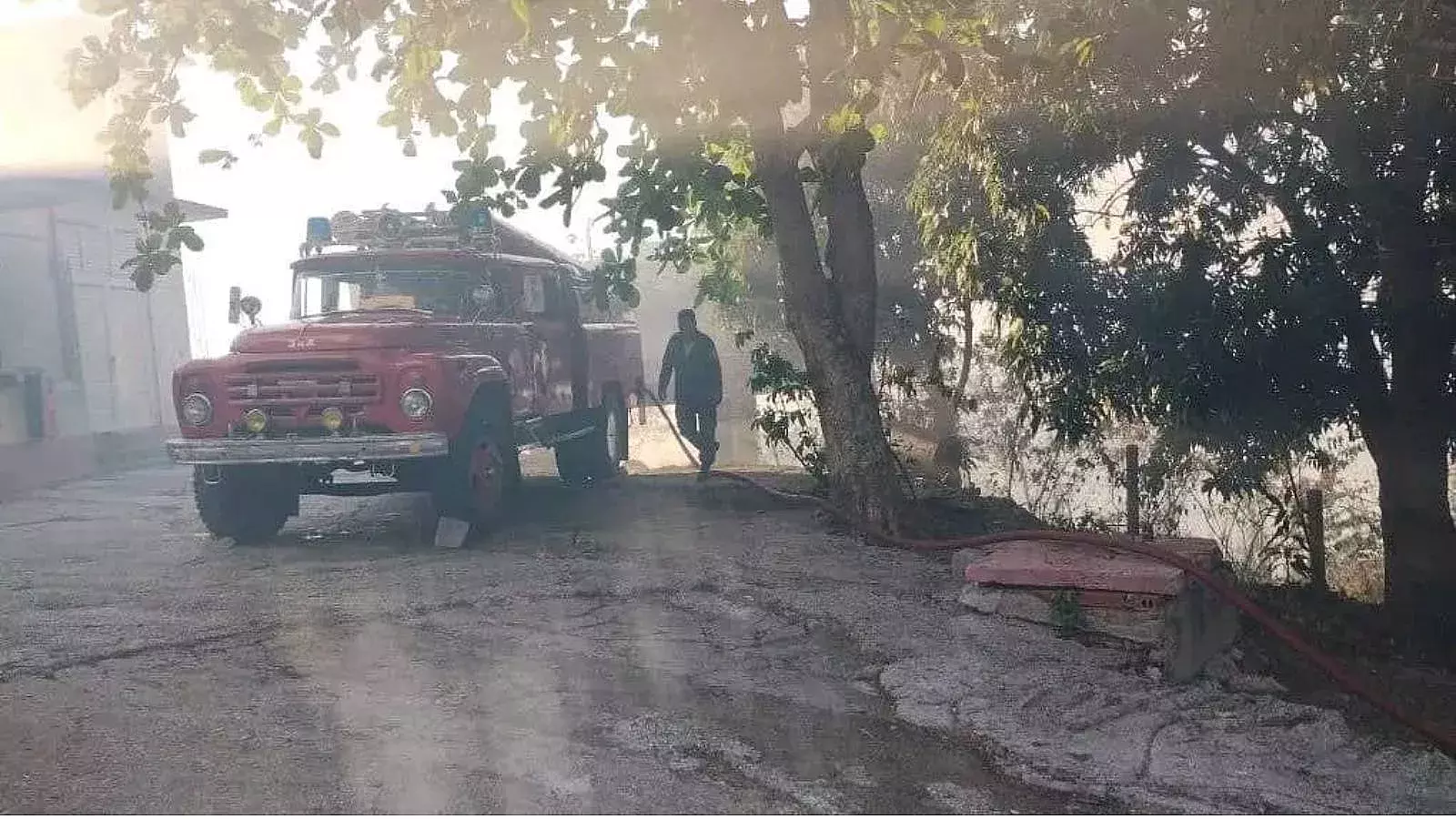 Incendio en la torre de transmisión de la señal de la televisión cubana en Santa Clara