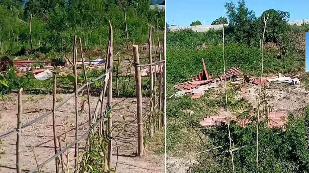 Viviendas demolidas en Santiago de Cuba