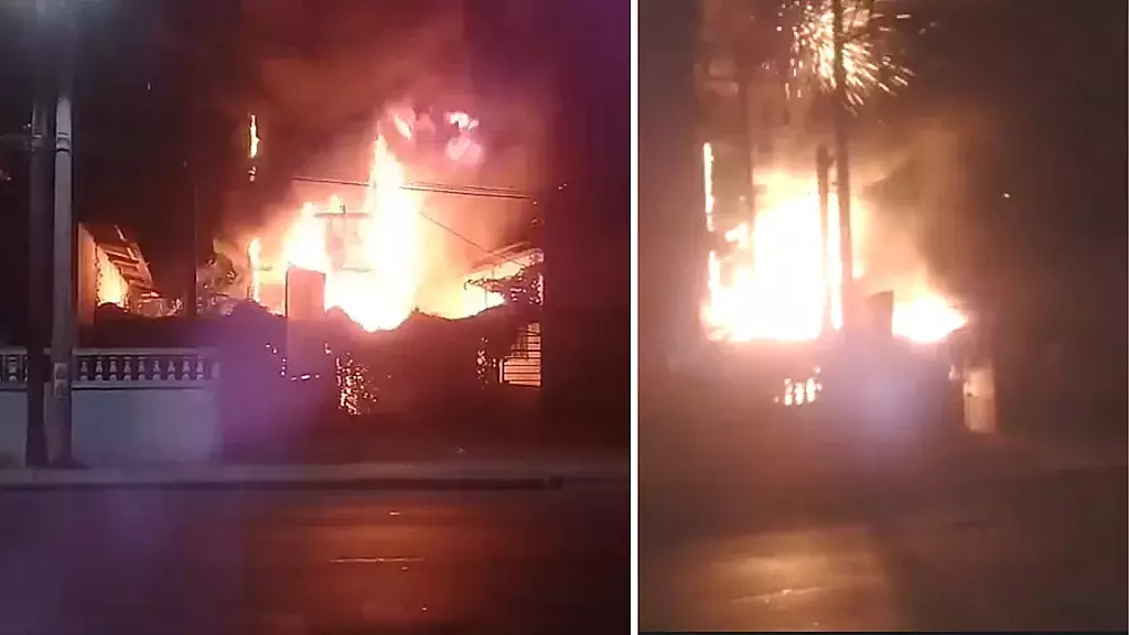 Incendio en taller ferroviario de La Habana