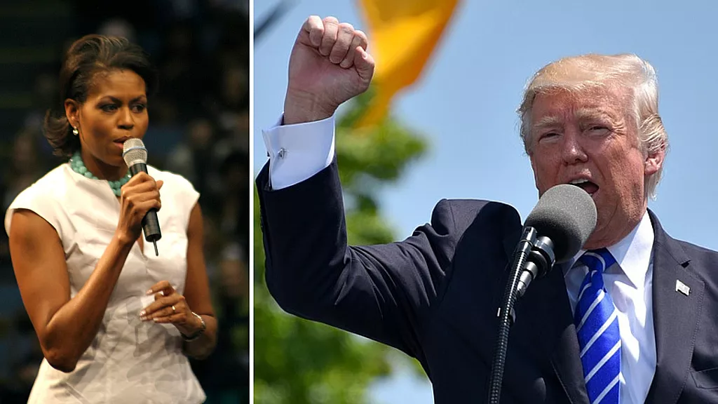 Michelle Obama y Donald Trump