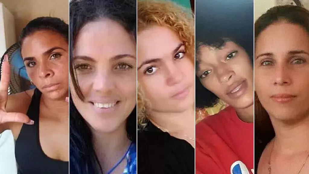 De izq. a der. Lizandra Góngora, hermanas Garrido, Mackyani Román y Mailene Noguera