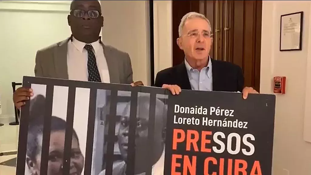 El expresidente Álvaro Uribe se pronuncia a favor de presos políticos cubanos