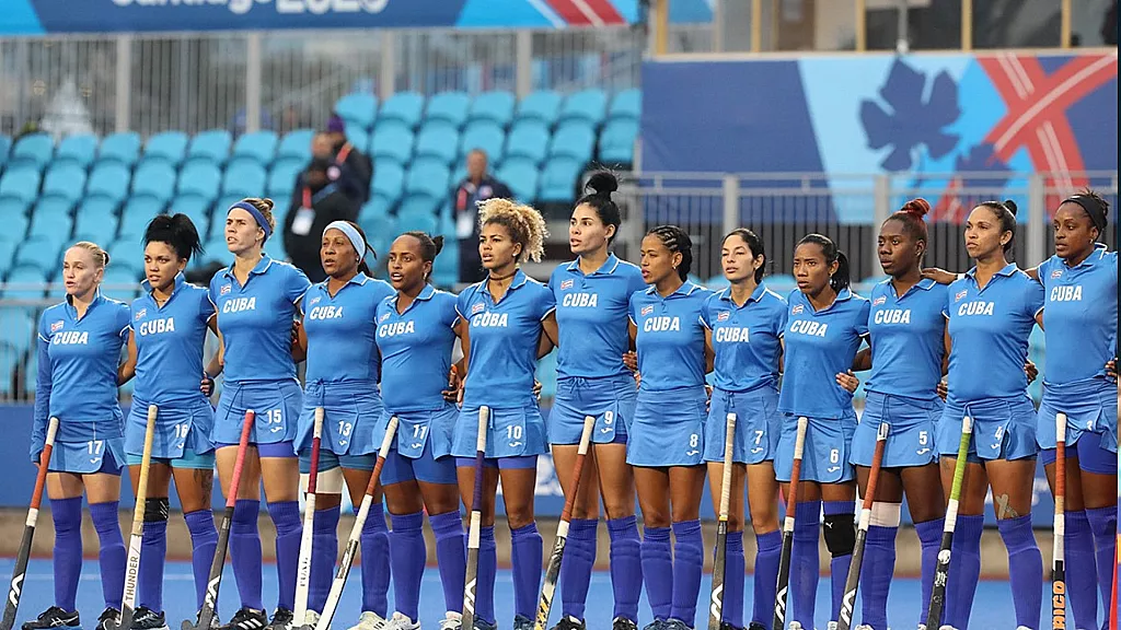 Hockeístas cubanas en Panamericanos 2023