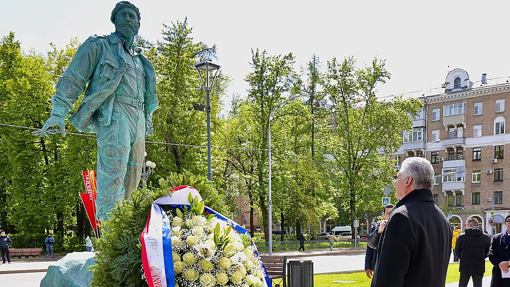 Miguel Díaz-Canel en Moscú en mayo de 2024