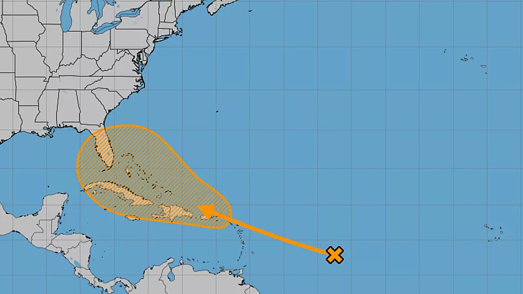 Probable tormenta en formación en el Atlántico