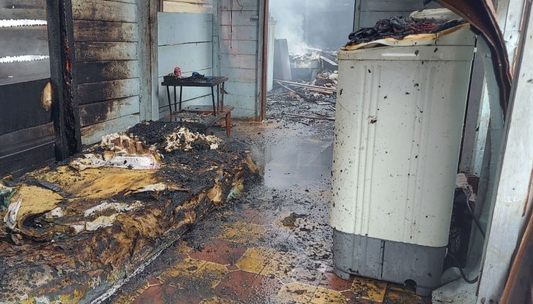 Incendio ocurrido en Manzanillo, Granma