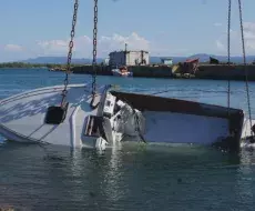 Lancha hundida por Tropas Guardafronteras cubanas