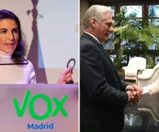 Vox y Borrell saludando a Díaz-Canel