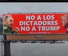 Comparan a Donald Trump con Fidel Castro en un cartel publicitario de Miami