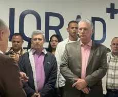 Díaz Canel junto al ex viceprimer ministro Jorge Luis Perdomo