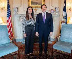 Rosa María Payá y el secretario de Estado Marco Rubio