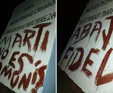 Carteles contra el dictador Fidel Castro en San Antonio de los Baños, Artemisa